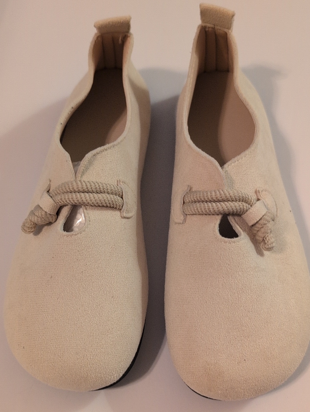 Ladies Beige Slip On Shoes Size 5.5/6